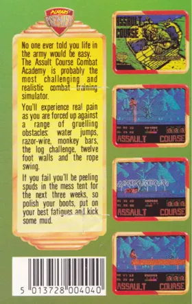 Assault Course (UK) (1990) box cover back